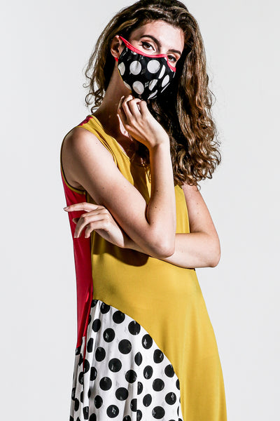 Khangura Fashion Mask. Custom-Made Cloth Face Mask. Mask Matching with Dress. Hand-Made Designer Mask, Made in USA.  High-End Jersey Knit Colorful and Artsy Mask. Hand-Crafted Matching Mask for Your Outfit. Matching Mask Looks for your Wardrobe.