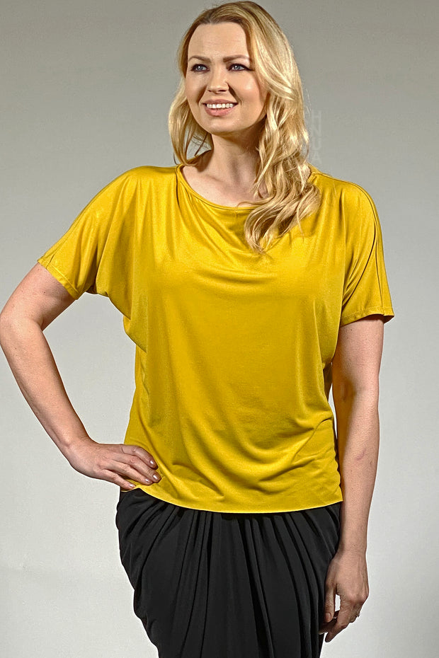 ladies summer top by Khangura. cruise wear top. modern and timeless blouse for older women. stylish spring women's wear, luxurious top. plus sizes 1X 2X 3X.